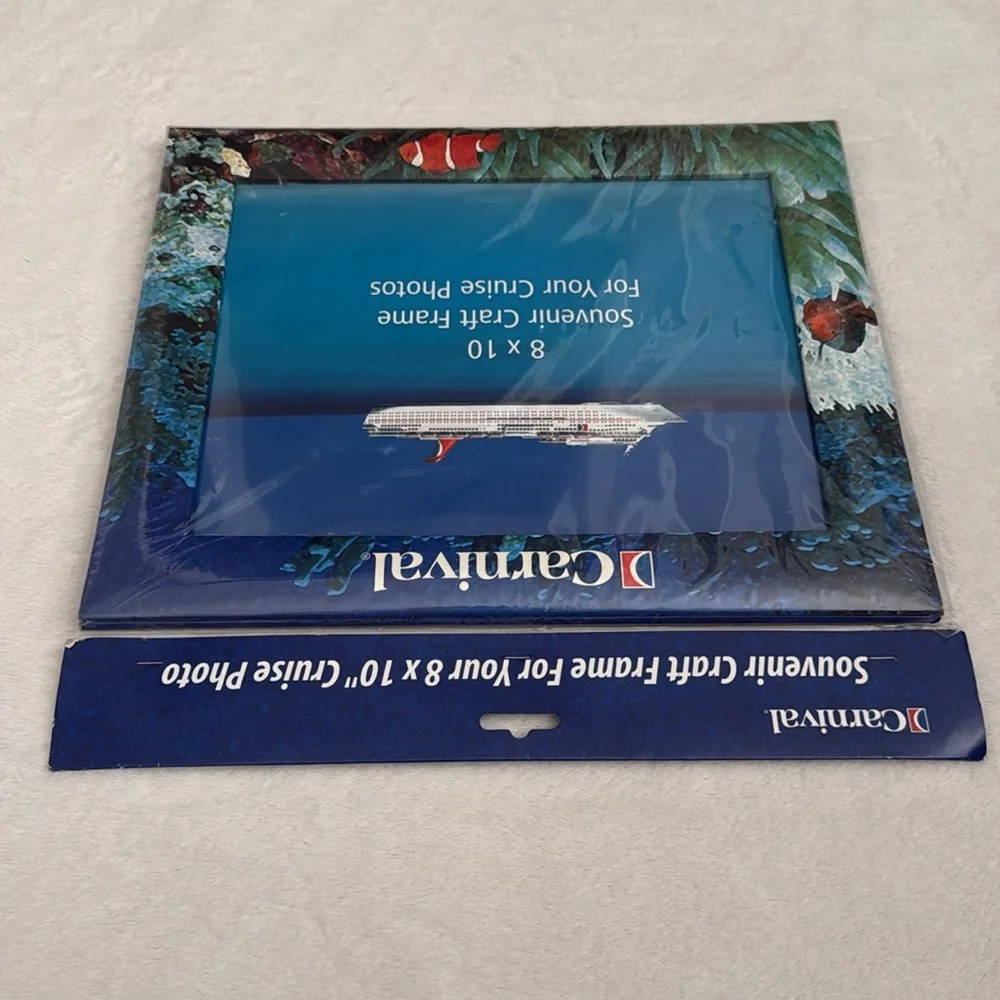 {VTG} Carnival | 2004 Cruise Line Ship Y2K Souvenir Craft Photo Frame 209-81CRH